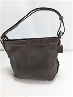 Coach Brown Pebbled Leather Crossbody Bag