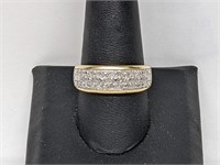 Vermeil/.925 Sterling Silver Diamond Band