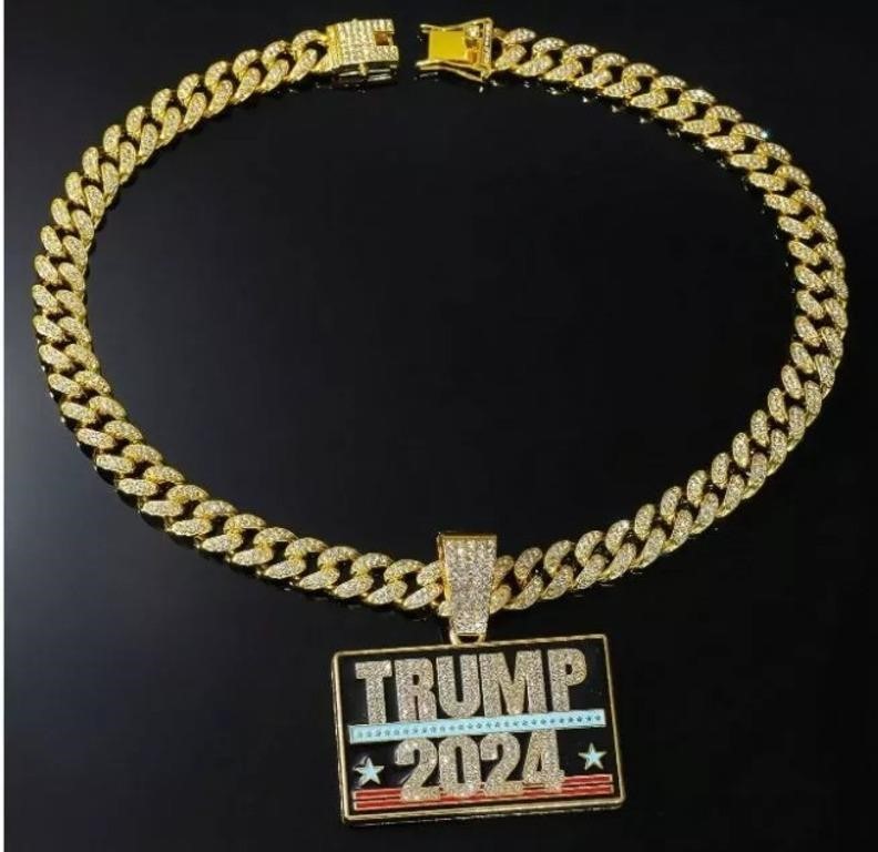 TRUMP 2024 Pendant 20" Iced Cuban Cubic