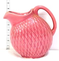 Vintage pink Hull diamond quilt pitcher