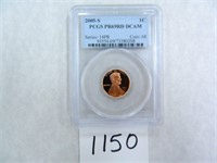 2005-S One Cent PCGS graded PR69 RD DC