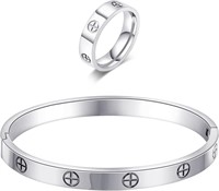 Ladies Stainless Steel Ring x3