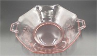 Antique Lancaster Pink Depression Etched Bowl