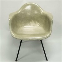 Early Herman Miller seafoam green shell chair with