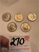 5 - 1971 Kennedy Half Dollars