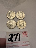 4 - 1969 Kennedy Half Dollars