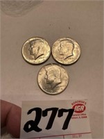 2 - 1966 and 1 - 1965 Kennedy Half Dollars