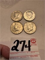 4 - 1967 Kennedy Half Dollars