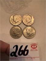 4 - 1972 Kennedy Half Dollars
