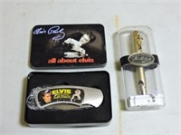 Elvis jack knife & collector pen
