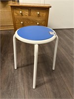 Small white metal stool