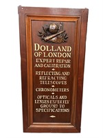 Large Dolland of London Hand Painted Wood Sign