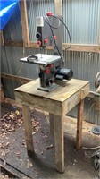 Porter cable scroll saw model pcxb310bs on wooden