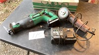 Hitachi 18V reciprocating saw with 1 battery and