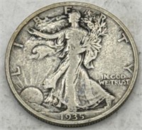 (KC) 1935 Silver Walking Liberty Half Dollar Coin