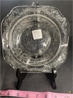 VTG 1930's Madrid Pattern Square Depression Glass