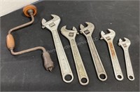 Crescent Wrenches & Vintage Hand Drill