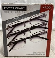 Design Optics Metal Glasses +3.00