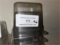 LOT - (12) 1/6 X 6" PLASTIC PANS