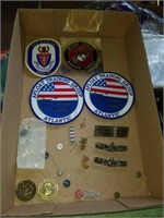 Group of Navy patches and pins