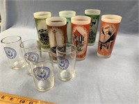 6 cups from Seattle Worlds Fair 1962 and 4 Navy gl