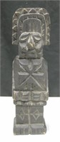 Wooden Carved Pacific Islander Tribal Statue 10"H