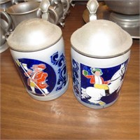 Lot of 2 Beer Steins Mugs