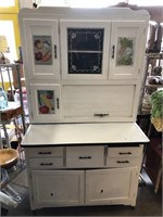 Vintage Wooden Hoosier Style Kitchen Cabinet