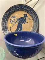 Mixing Bowl with Pottery Plate