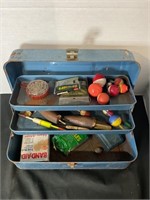 Vintage Tackle Box Full Of Fisihing Gear