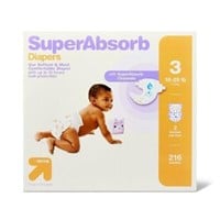 Up&Up Diapers - Size 3 - 216ct