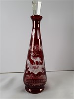 Ruby Glass Woodland Decanter