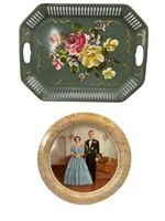 Painted Tole Ware Tray, Baron Royals Litho Tin