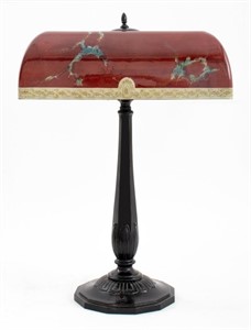 H.G. McFaddin & Co. Emeralite Marbled Desk Lamp