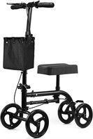 SIMGOAL Black Foldable and Steerable Knee Scooter