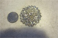 Vintage 1.5" Costume Jewelry bling Pin