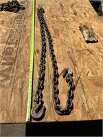 9 ft logging chain with hooks on both ends