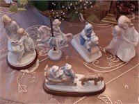 5 porcelain figurines, Paul Sebastian and More.