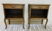 Louis XV Style Walnut Side Cabinets.