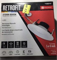 LED recessed retrofit downlight, not tested