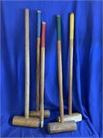 Vintage Croquet Mallets.  See photos