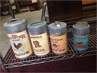 4 KITCHEN CANISTERS