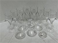 Variety Of wine Glasses And Plastic Cups