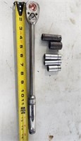 Snap-on 1/2 drive ratchet and sockets
