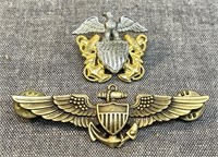Navy Aviator Wings & Navy Badge