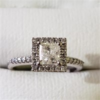$4400 14K  Princess Diamond(0.7ct) Diamond(0.2ct)