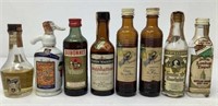 (8) 1947-50’s Full Miniature Liquor Bottles, some