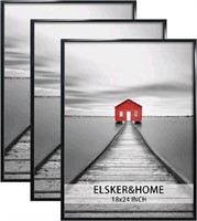 ELSKER&HOME 18x24 Poster Frame 3 Pack, Black Pictu