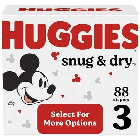 Huggies Snug & Dry Diapers  Size 3  88 Ct