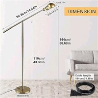 DLLT Standing Reading Floor Lamp (gold)